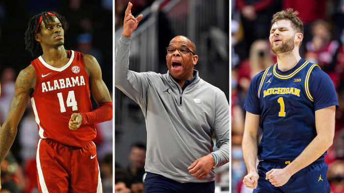 Alabama's Keon Ellis; UNC's Hubert Davis and Michigan's Hunter Dickinson
